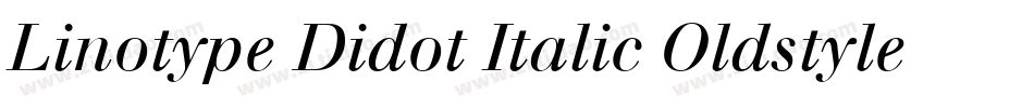 Linotype Didot Italic Oldstyle Figures字体转换